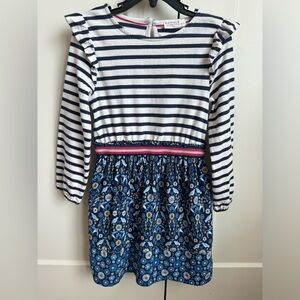 Girl’s Fat Face Bird Tile Print Dress